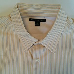 Banana Republic sunny yellow stripe shirt